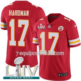 Camiseta Hombre NFL Kansas City Chiefs Mecole Hardman 17 Nike Rojo 2020 Super Bowl LIV